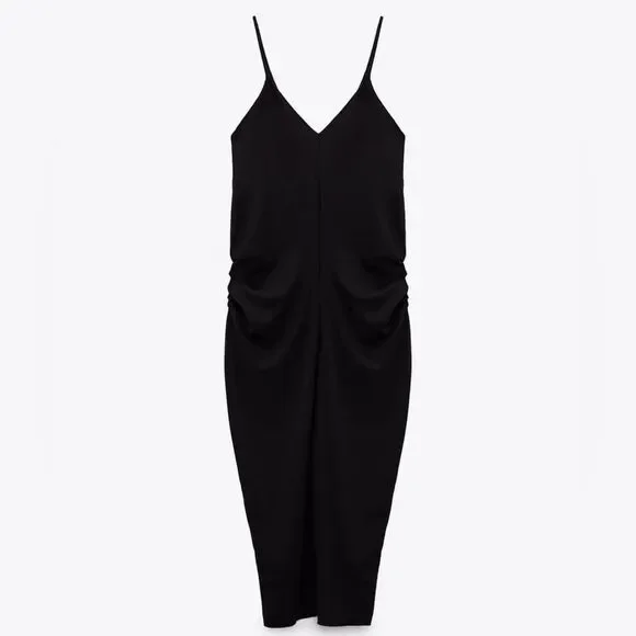 ZARA LONG COCOON DRESS - Picture 3 of 9